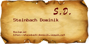 Steinbach Dominik névjegykártya